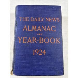 1924 Chicago Daily News Almanac & Year-Book Vintage History Reference